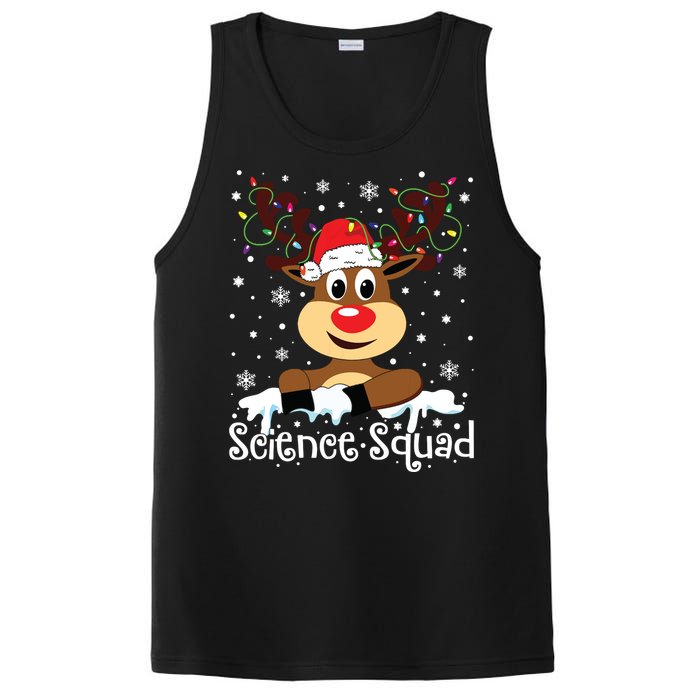 Science Teacher Squad Reindeer Christmas Teacher Xmas Lights PosiCharge Competitor Tank