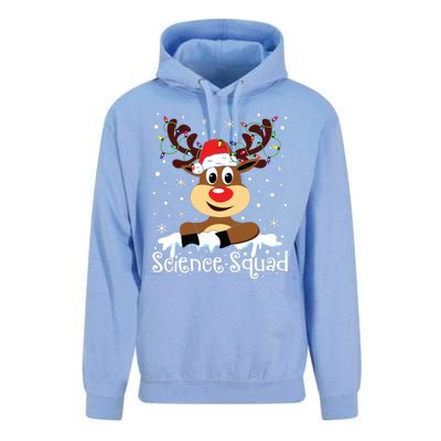 Science Teacher Squad Reindeer Christmas Teacher Xmas Lights Unisex Surf Hoodie