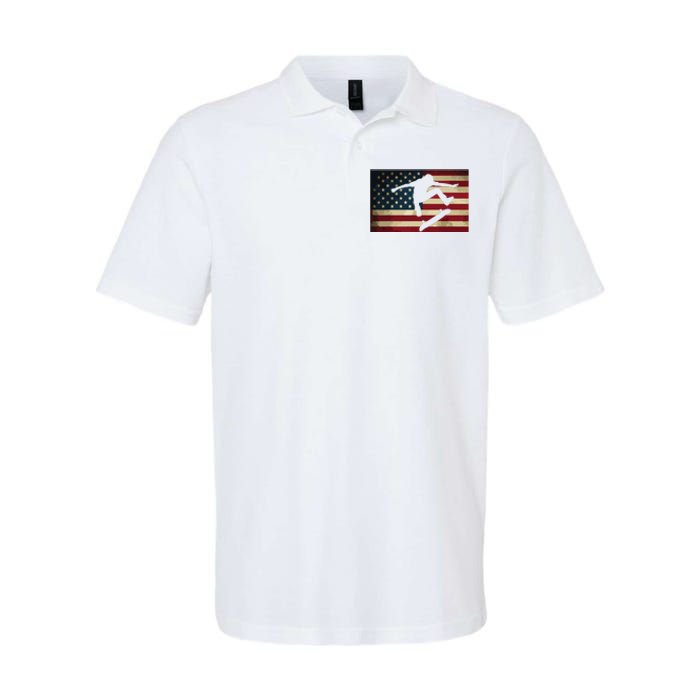 Skateboarding T Skater Skate Board American Flag Softstyle Adult Sport Polo