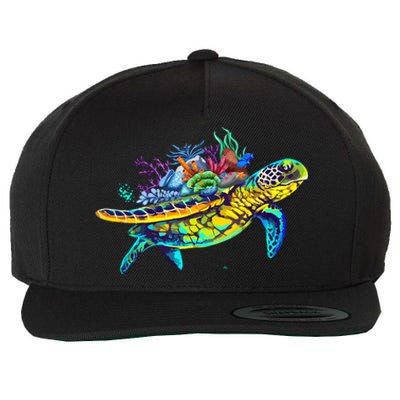 Save The Sea Turtles Funny Environmental Turtle Lover Outfit Wool Snapback Cap