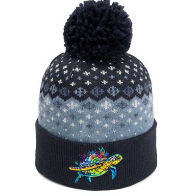 Save The Sea Turtles Funny Environmental Turtle Lover Outfit The Baniff Cuffed Pom Beanie