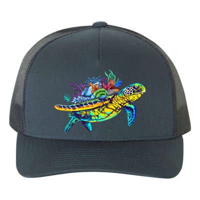 Save The Sea Turtles Funny Environmental Turtle Lover Outfit Yupoong Adult 5-Panel Trucker Hat