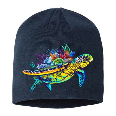 Save The Sea Turtles Funny Environmental Turtle Lover Outfit Sustainable Beanie