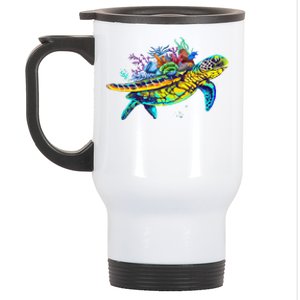 Save The Sea Turtles Funny Environmental Turtle Lover Outfit Stainless Steel Travel Mug