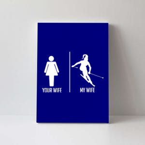 Ski Trip Skiing Wife Husband Marriage Gift Canvas