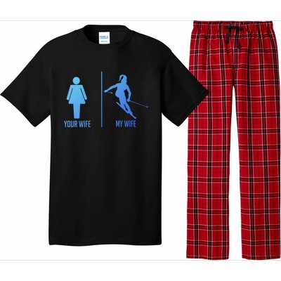 Ski Trip Skiing Wife Husband Marriage Cute Gift Pajama Set