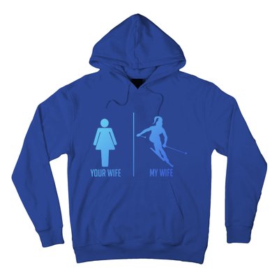 Ski Trip Skiing Wife Husband Marriage Cute Gift Hoodie