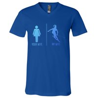 Ski Trip Skiing Wife Husband Marriage Cute Gift V-Neck T-Shirt