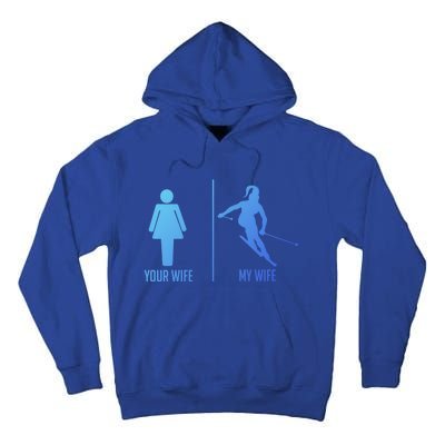 Ski Trip Skiing Wife Husband Marriage Cute Gift Tall Hoodie