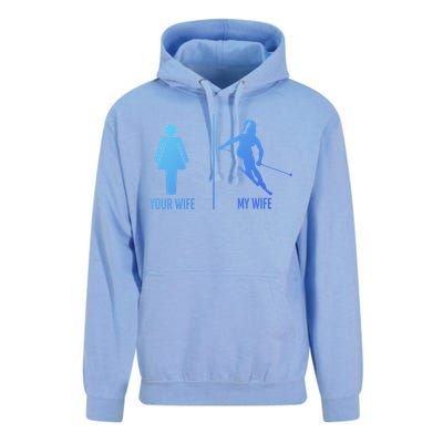 Ski Trip Skiing Wife Husband Marriage Cute Gift Unisex Surf Hoodie