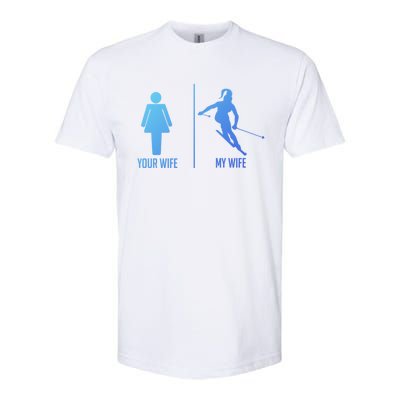 Ski Trip Skiing Wife Husband Marriage Cute Gift Softstyle CVC T-Shirt