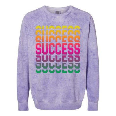 Success Typography Colorblast Crewneck Sweatshirt