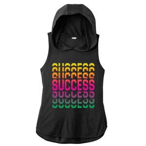 Success Typography Ladies PosiCharge Tri-Blend Wicking Draft Hoodie Tank