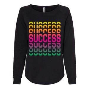 Success Typography Womens California Wash Sweatshirt