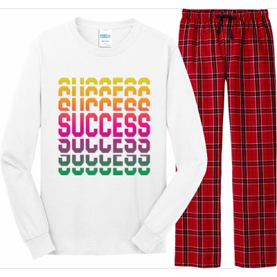 Success Typography Long Sleeve Pajama Set