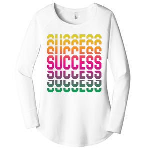 Success Typography Women's Perfect Tri Tunic Long Sleeve Shirt