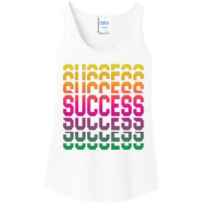 Success Typography Ladies Essential Tank