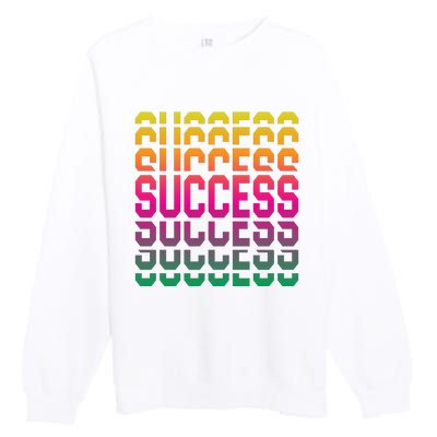 Success Typography Premium Crewneck Sweatshirt