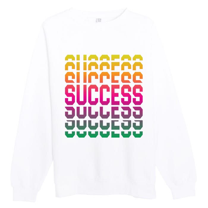 Success Typography Premium Crewneck Sweatshirt