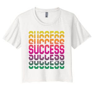 Success Typography Women's Crop Top Tee