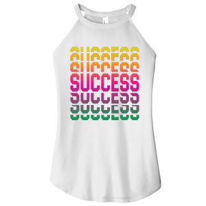 Success Typography Women's Perfect Tri Rocker Tank