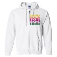 Success Typography Full Zip Hoodie