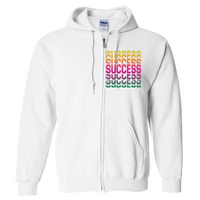 Success Typography Full Zip Hoodie