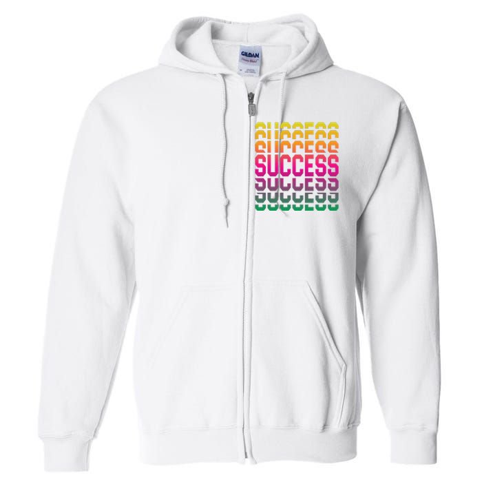 Success Typography Full Zip Hoodie