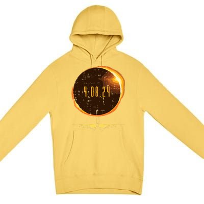 Sun Total Solar Eclipse 2024 Totality April 8 Premium Pullover Hoodie