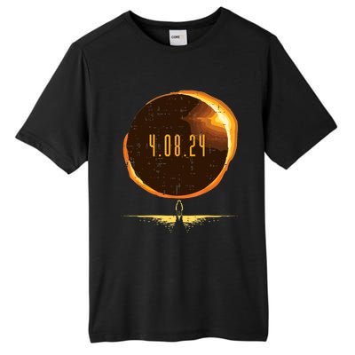 Sun Total Solar Eclipse 2024 Totality April 8 Tall Fusion ChromaSoft Performance T-Shirt