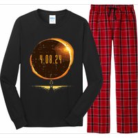 Sun Total Solar Eclipse 2024 Totality April 8 Long Sleeve Pajama Set