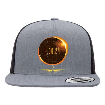 Sun Total Solar Eclipse 2024 Totality April 8 Flat Bill Trucker Hat