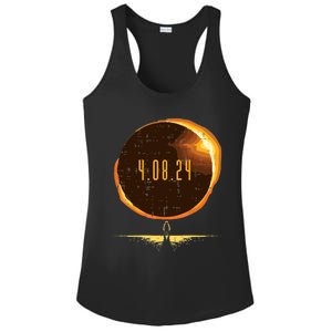 Sun Total Solar Eclipse 2024 Totality April 8 Ladies PosiCharge Competitor Racerback Tank