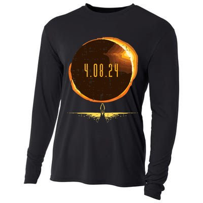 Sun Total Solar Eclipse 2024 Totality April 8 Cooling Performance Long Sleeve Crew