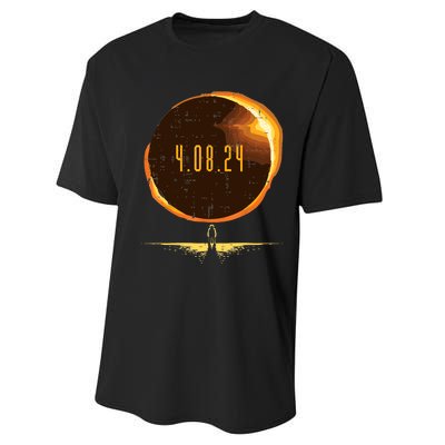 Sun Total Solar Eclipse 2024 Totality April 8 Performance Sprint T-Shirt