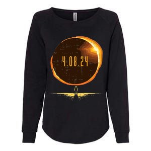 Sun Total Solar Eclipse 2024 Totality April 8 Womens California Wash Sweatshirt