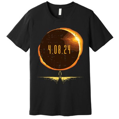 Sun Total Solar Eclipse 2024 Totality April 8 Premium T-Shirt