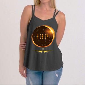 Sun Total Solar Eclipse 2024 Totality April 8 Women's Strappy Tank