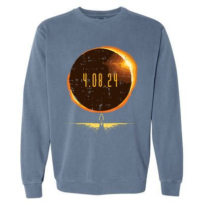 Sun Total Solar Eclipse 2024 Totality April 8 Garment-Dyed Sweatshirt