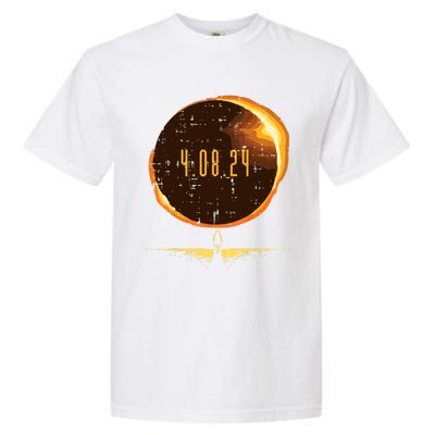 Sun Total Solar Eclipse 2024 Totality April 8 Garment-Dyed Heavyweight T-Shirt