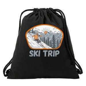 Ski Trip Drawstring Bag