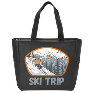 Ski Trip Zip Tote Bag