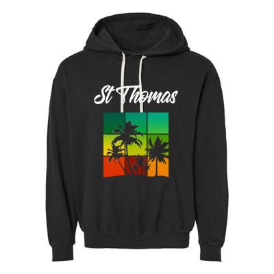 St Thomas Souvenir Cool Virgin Islands Vacation Garment-Dyed Fleece Hoodie