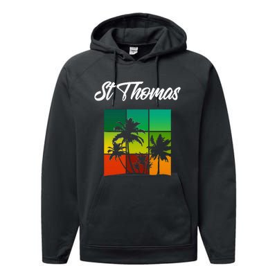 St Thomas Souvenir Cool Virgin Islands Vacation Performance Fleece Hoodie