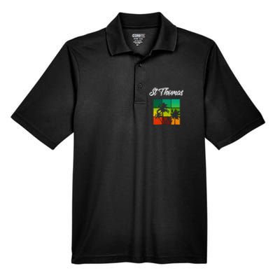 St Thomas Souvenir Cool Virgin Islands Vacation Men's Origin Performance Pique Polo