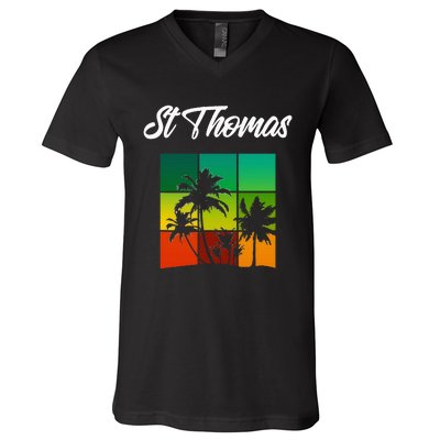 St Thomas Souvenir Cool Virgin Islands Vacation V-Neck T-Shirt