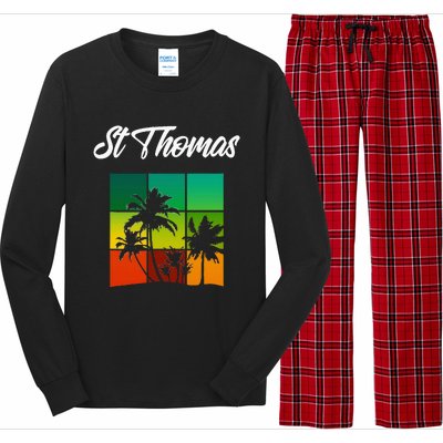 St Thomas Souvenir Cool Virgin Islands Vacation Long Sleeve Pajama Set