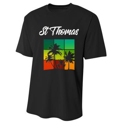 St Thomas Souvenir Cool Virgin Islands Vacation Performance Sprint T-Shirt