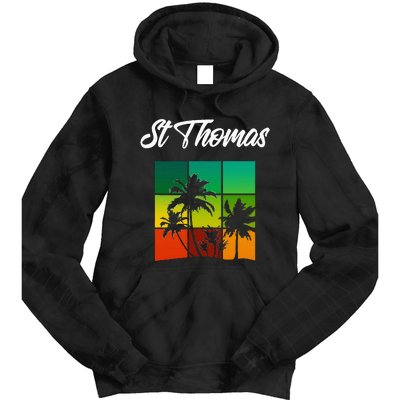 St Thomas Souvenir Cool Virgin Islands Vacation Tie Dye Hoodie