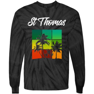 St Thomas Souvenir Cool Virgin Islands Vacation Tie-Dye Long Sleeve Shirt